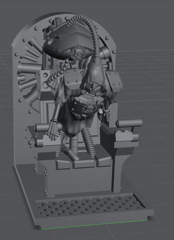 mechanicus knight pilot on throne mechanicum