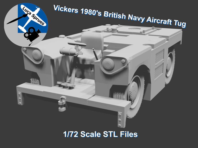 1/72 Scale Vickers Deck Tractor/Aircraft Tug - HMS Ark Royal (1982) - Luca Sprues
