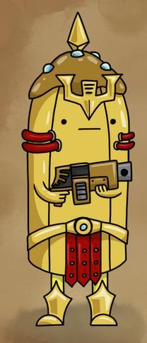 banana warrior with guns for epic