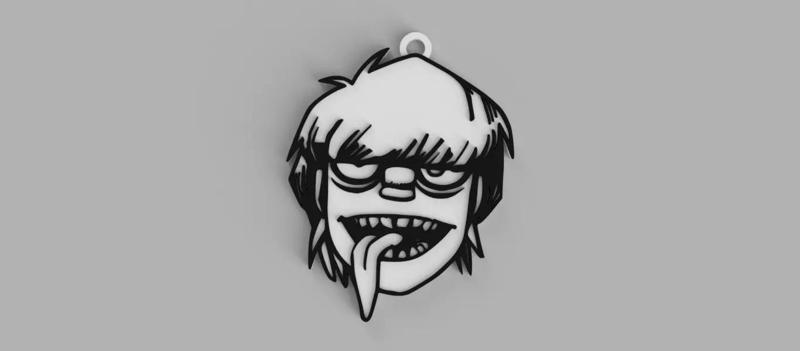 Murdoc - Gorillaz Logo keychain - pendant - earring