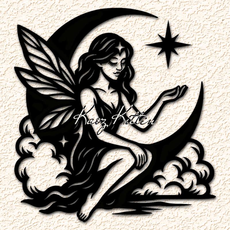 Moonlight Celestial Fairy Wall Art Home Decor