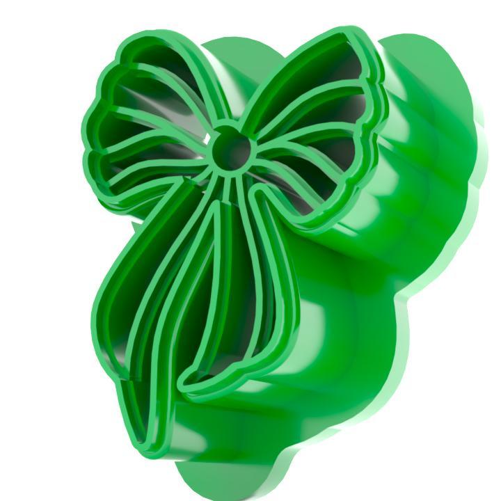 Embossed Bow Polymer Clay Cutter | 3D Printable Model