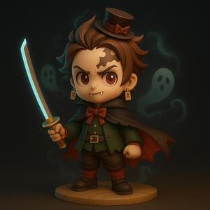 Chibi Tanjiro – Vampire Hunter (Halloween Edition)