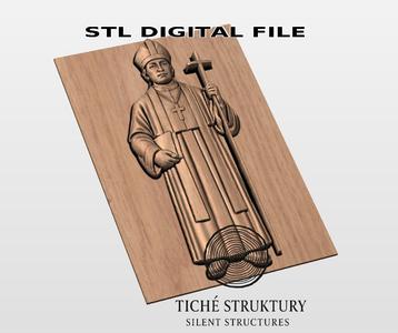 Priest – Religious Bas Relief – 3D STL Model