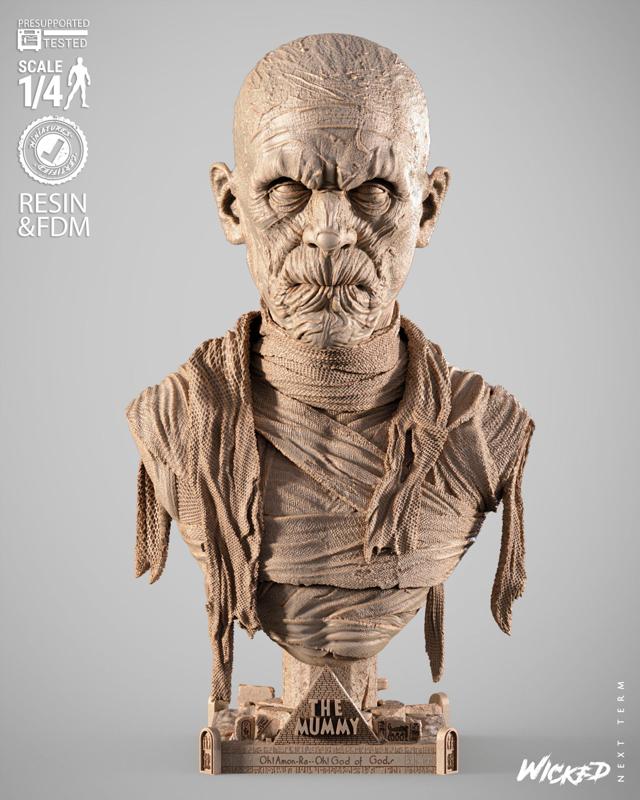WICKED MOVIES MUMMY PORTRAIT BUST: TESTED AND READY FOR 3D PRINTING