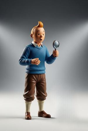 Tintin's adventure, TinTin and Showy, ready to 3D print and DIY