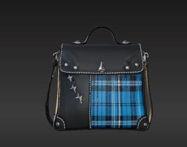 DIY Fashionista Shoulder Bag STL - Iconic Stitched Character Aesthetic with Lightning Bolt Zipper Pull