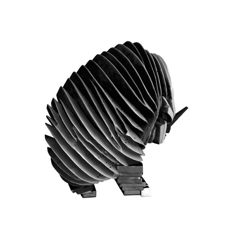 Stylish Modern Animal 3D Print – Unique Slice Sculpture