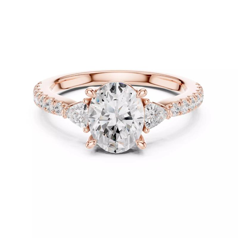 Oval and Trillion Cut Engagement Wedding Ring 3DM STL Video