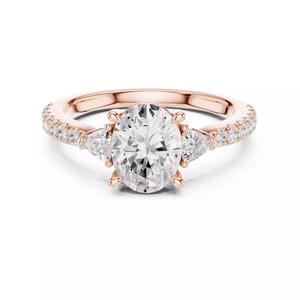 Oval and Trillion Cut Engagement Wedding Ring 3DM STL Video