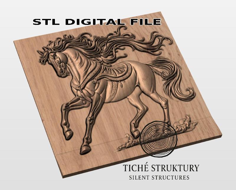 Horse – Silhouette Art Relief – 3D STL Model