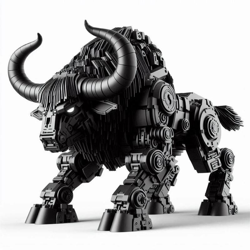 Angry Robotic Yak 3D Print – Futuristic Mechanical Beast