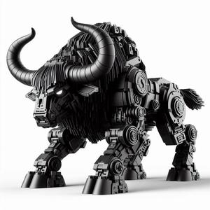 Angry Robotic Yak 3D Print – Futuristic Mechanical Beast
