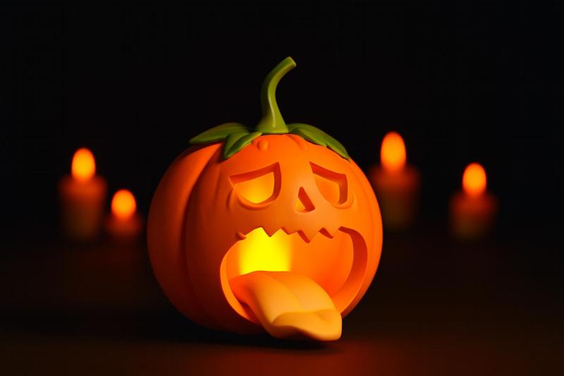 Funny Vomiting Pumpkin Jack-O’-Lantern – 3D Printable Halloween Model
