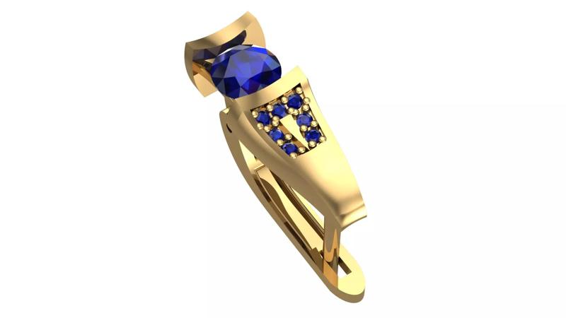Golden Elegance Meets Blue Passion - Earring Collection--DL31--