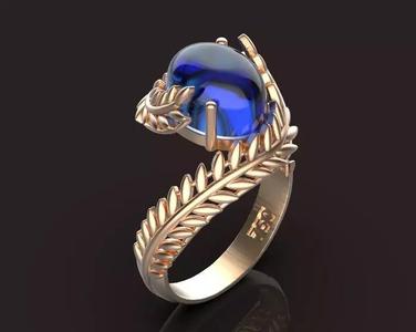 Olive Leaf  ring Silver Gold  Print