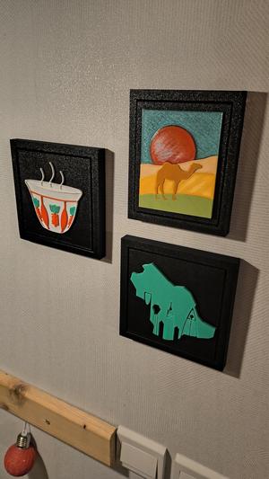 Modular Magnetic Art Frame - Saudi Heritage Collection (Camel & Fengan)