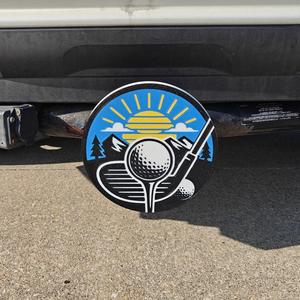 Golf Ball Giant Awesome Tow Hitch Cover for 2 inch tow hitch receivers
