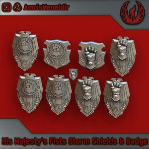 His Majesty's Fists Legion Heraldry and Storm Shields