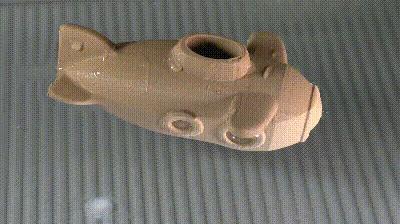 【Bathtub Toy】A cute submarine that can freely control buoyancy in water, 1-hour print