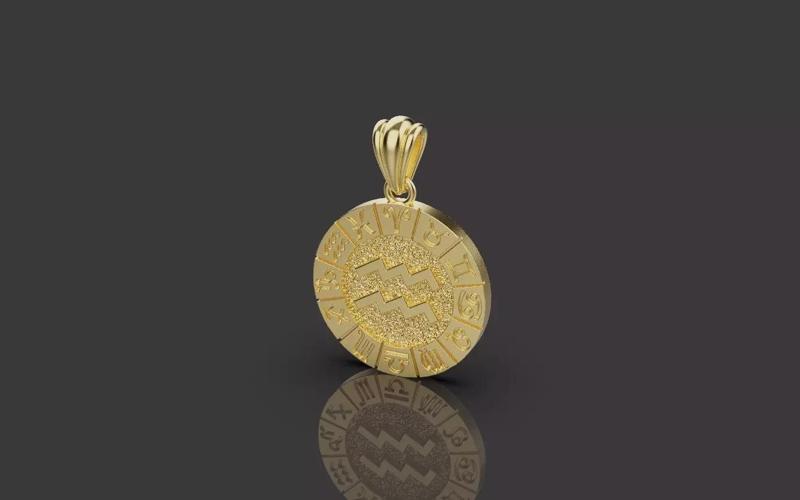 Zodiac pendant 3D print model 0017
