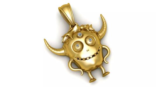 DEVIL CARTOON PENDANT 3D PRINTABLE MODEL