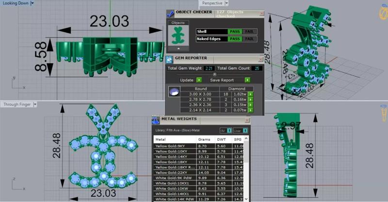 Yellow Gold STL 3dm Pendant with Diamonds Model jp0048