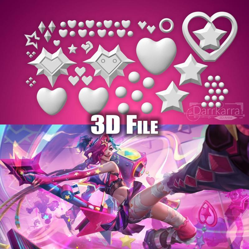 Jinx Lovestruck Accessories League of Legends STL file