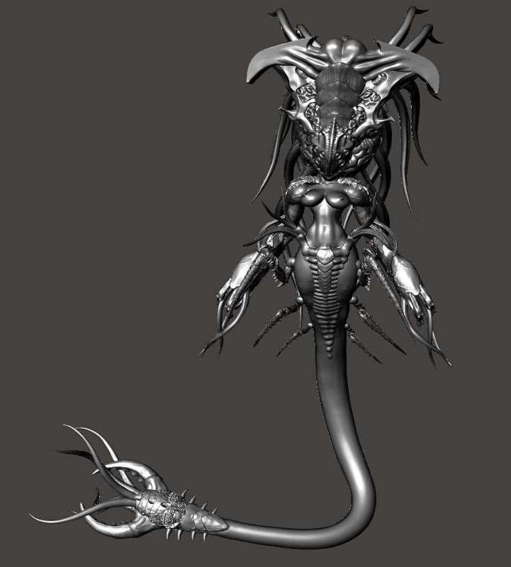 TYRANID  LICKEDHER QUEEN Pre supported AND NSFW POXY ONE PAGE POXY PINUP WAR GAMES