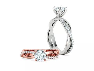 1ct Engagement Ring Sofia Infinity Love ring 3dmodel