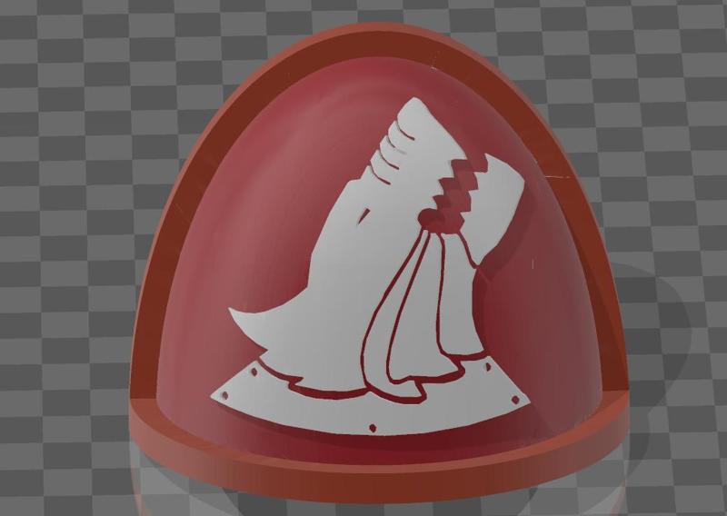 Blood Wolf and Dark Wolf Chaos Shoulder Pads