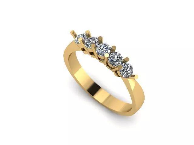 5 Diamonds Ring For Women