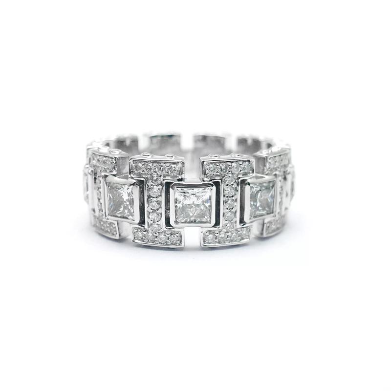 3DM Personalized men ring princess cut diamond  ring for him