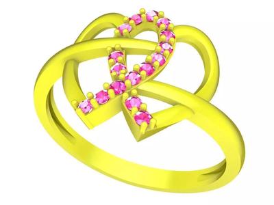 5765 diamond heart women ring