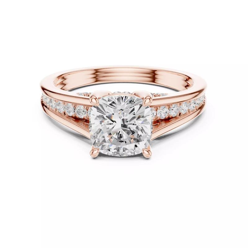 7mm Cushion Diamond Engagement Wedding Ring 3DM STL Video