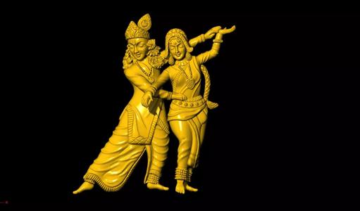 radha krishna 3d model