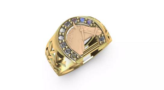 Anillo para caballero-hombre -v-