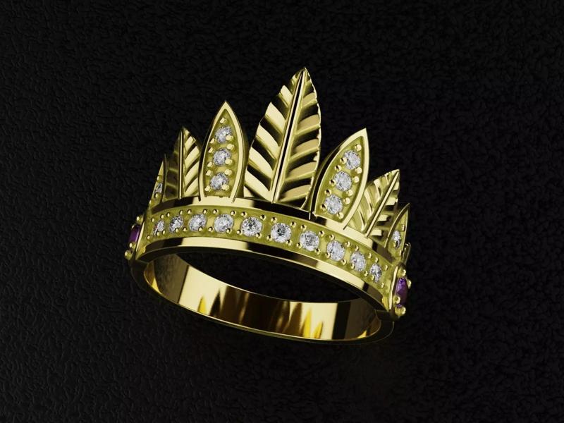 Anillo Corona Indio - Indian Crown Ring