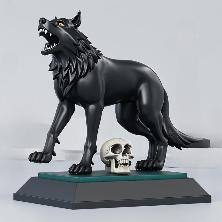 2151 COLORFUL Werewolf Howling - 3D Model, magic, dragon, serpent, mask, gnome, gorgon, venetian carnival, wild, fox, monster, cat, fair, witch, werewolf, horror, beast, snake, troll, skeleton dance