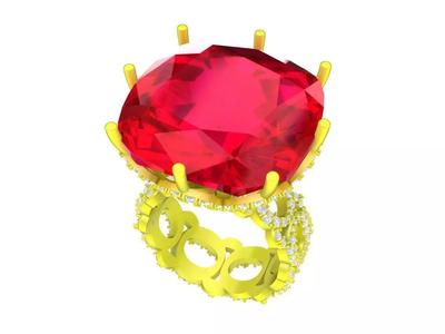 7035 big main stone diamond women ring