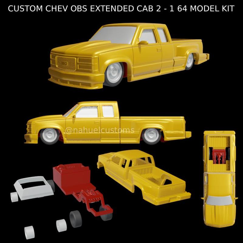 CUSTOM CHEV OBS EXTENDED CAB 2 - 1 64 MODEL KIT