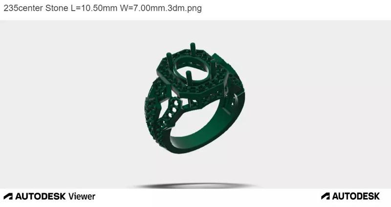 Men Oval Cut Ring