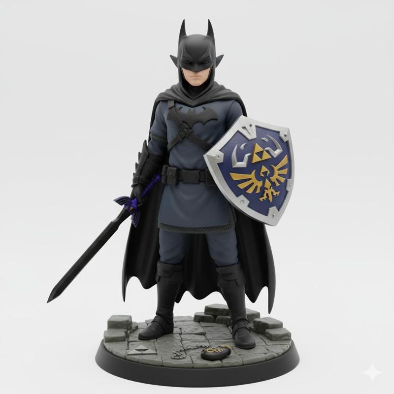 Batman Zelda Style - Epic Fusion 3D Figure Ready to Print