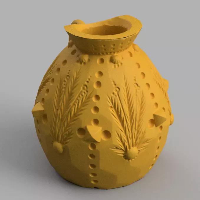 vase au motif floral