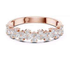 Marquise and round cut Alternating Wedding Band 3DM STL Video