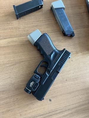 Airsoft G19 floor plate for G17 magazines, Tokyo Marui spec.