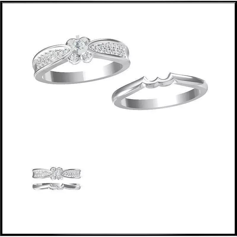 JCD Format Minimalist bridal set rings jewelers file set