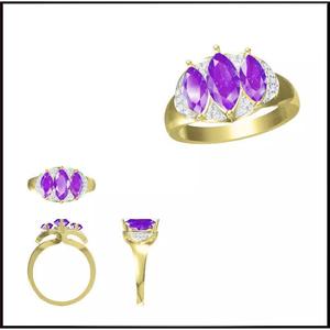JCD Format Minimalist color stone rings design course