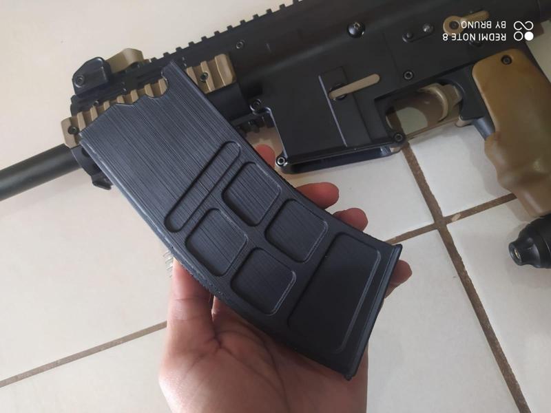 Mag Longo Curvo Para Tm-15 - Bem Justo No Marcador Paintball