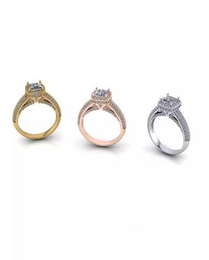 engagement pave setting jewelry ring